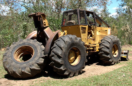 Dismantled Feller Buncher